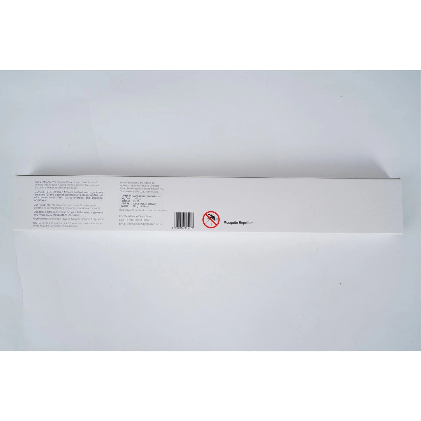 Citronella Natural Incense Repellent – Low Smoke