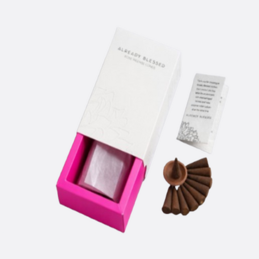 Rose Natural Incense Cones - Low Smoke